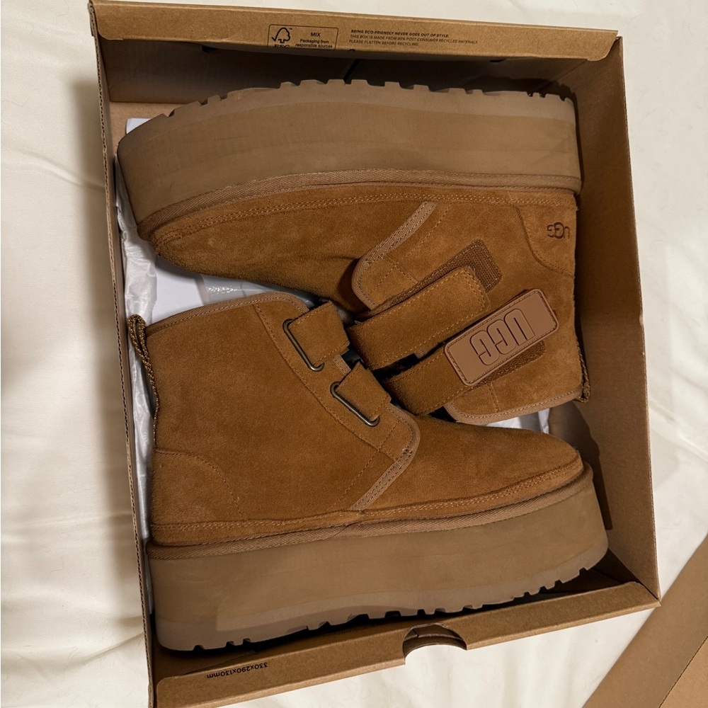 UGG Men's Brown Suede Platform Boots